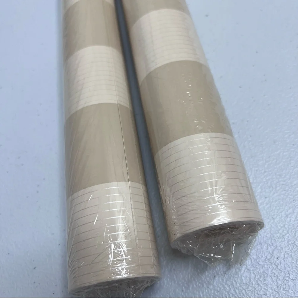 York Wallcovering PD9338 R17 Stripe Solid & Silver Cream Beige Wallpaper 2 New